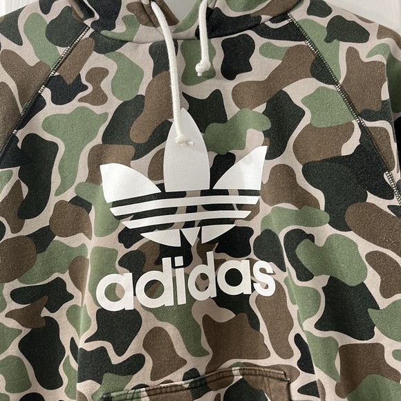 Mens Adidas Camouflage Hoodie Size Medium - Picture 2 of 7